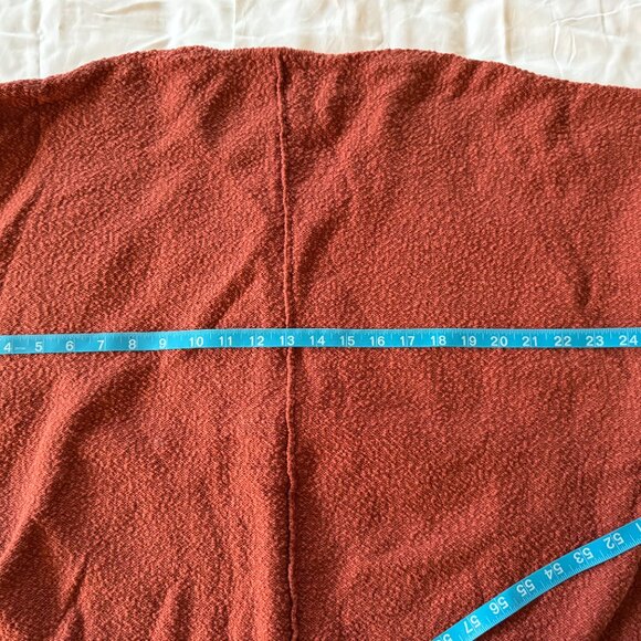 Coldwater Creek 100% Slub Cotton Rust Short Sleeve Sweater, size XL - Picture 6 of 10